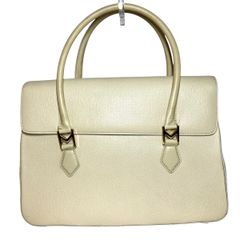 モラビト Morabito トートバッグ レザー アイボリー ゴールド金具