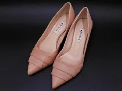 DIANA ダイアナ 本革 レザー ポインテッドトゥ ミドルヒール パンプス size23.5/サーモンピンク ■■ レディース