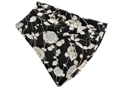 A/T エーティー 花柄 フリル Aライン 台形 スカート size38/黒ｘ白 ■◇ レディースのサムネイル