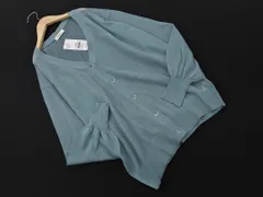 新品 earth music&ecology アースミュージック＆エコロジー ラメ Vネック カーディガン sizeF/ミントグリーン ■◇ レディース