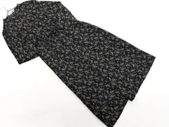 chocol raffine robe ショコラフィネローブ 花柄 ウエストリボン ワンピース sizeF/黒 ■◇ レディース