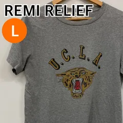 REMI RELIEF レミレリーフ トップス 半袖 UCLAタイガープリントTシャツ グレー メンズ レディース 日本製 Lサイズ 【CT2849】のサムネイル