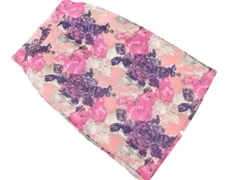 M.deux エムドゥ 花柄 タイト スカート size36/ピンクｘ紺 ■◇ レディースのサムネイル