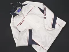 Champion チャンピオン ロゴ ブルゾン ジャケット sizeM/白ｘ紺 ■◇ メンズ