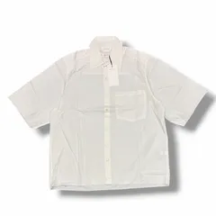 参考上代64900円 未使用 CAMIEL FORTGENS 25SS BOXY SHIRT WHITE ボクシー半袖シャツ  カミエルフォートヘンス CF.19.04.02.01 オフホワイト M （11526M）のサムネイル