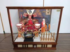 わかさや人形店閉店処分 天神様 五月人形 桑ガラスケース付き - メルカリ