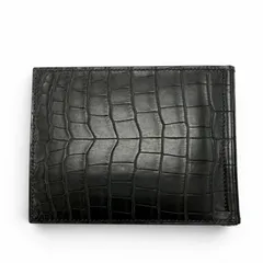 エルメス HERMES ポーカーGM マネークリップ アリゲーターマット A刻印 ブラック【中古】 HERMES（エルメス） 激レア美品 ポーカー GM アリゲーターマット