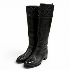 極美品☆GUCCI グッチ 270205 GG金具 レザー ロングブーツ ブラウン