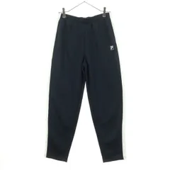 FILA フィラ ワンポイントロゴ バイカラー ロングジャージパンツ L ダークネイビー系 レディース 古着