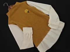 POU DOU DOU プードゥドゥ 刺繍 フェイクレイヤード ブラウス ニット セーター sizeM/白ｘベージュ ■◇ レディースのサムネイル