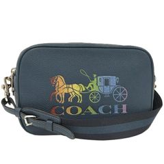 COACH コーチ デニムダブルファスナーカメラバッグショルダーバッグ極