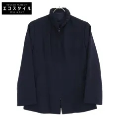 Y's　ワイズ　【I WISH】ネイビー ウール ZIP ブルゾン　表記なしのサムネイル