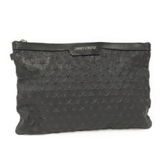 JIMMY CHOO クラッチバッグ デレク スタースタッズ レザー ブラック