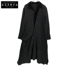Yohji Yamamoto　ヨウジヤマモト　【collections】24AW FO-D63-114 グレー SMALL HOUNDSTOOTH R DRAPE DETAIL SHIRT DRESS　2のサムネイル