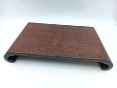 津軽塗 飾台】高級花台 唐塗 巻き足 盆栽 お香立て 花瓶 - メルカリ