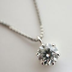 大粒♡天然ダイヤ0.51ct♡シルバーネックレス - メルカリ