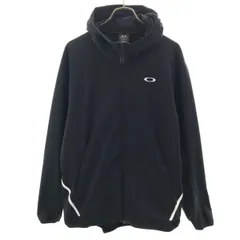 OAKLEY オークリー 長袖 ジップパーカー 2XL ブラック ビックサイズ メンズ 古着
