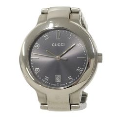 101J】GUCCI グッチ時計 Gラウンド シルバー メンズモデル☆極美品