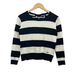 BLUE LABEL CRESTBRIDGE(ブルーレーベルクレストブリッジ) 長袖カットソー サイズ38 M レディース美品  - 黒×白 ニット/ボーダー