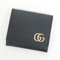 GUCCI グッチ コインケース GGロゴ レザー ブラック×ゴールド金具 473959