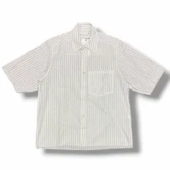 未使用 CAMIEL FORTGENS 25SS BOXY SHIRT ボクシー半袖シャツ ストライプ カミエルフォートヘンス CF.19.04.02.01 グリーンストライプ M （11527M）のサムネイル