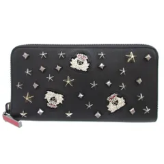 新品同様 クリスチャンルブタン 3175230 パネトーネ スタッズ レザー ブラック 黒 ラウンドファスナー長財布 財布 0252 Christian Louboutinのサムネイル