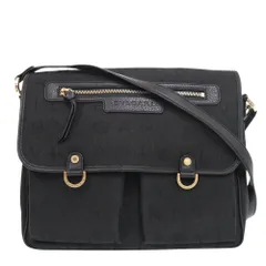 美品 ブルガリ ロゴマニア キャンバス ブラック ショルダーバッグ 黒 0569 BVLGARI