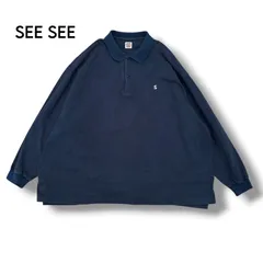 【SEE SEE】L/S POLO SHIRT - NAVY (XXXXL)のサムネイル