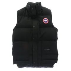 CANADA GOOSE カナダグース 4150MR FREESTYLE VEST フリースタイル ロゴワッペン ナイロン ダウンベスト ブラック系 XS【中古】