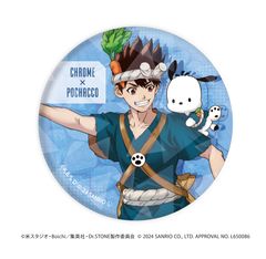 ホログラム缶バッジ(57mm)「Dr.STONE×サンリオキャラクターズ」01-05