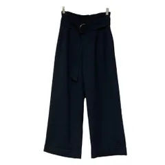 美品 green label relaxing グリーンレーベルリラクシング ユナイテッドアローズ タックワイドパンツ スラックス サイズ38 ネイビー レディース 古着 中古 USED