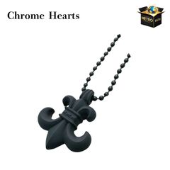 クロムハーツ ブラックビーズブレスレット CHクロス シルバー925
