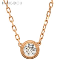 カルティエ Cartier ネックレス ダムール LM ピンクゴールド ダイヤモンド 18K 750 PG RG パヴェダイヤ 【箱】【中古】