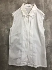 NARACAMICIE ナラカミーチェ カットワーク衿ノースリーブ シャツ size3/白 ■◆◎レディース