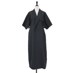 ebure パフスリーブワンピース　グレー（ネイビー）36 ebure パフスリーブワンピース グレー（ネイビー）36 - メルカリ