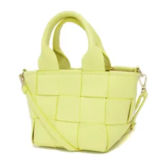 Maison Vincent メゾン ヴァンサン バッグ イエロー | 2way メッシュレザー バケットバッグ / トートバッグ | ショルダーストラップ 編み込み | イタリア製 ブランド カバン【レディース】【中古】のサムネイル