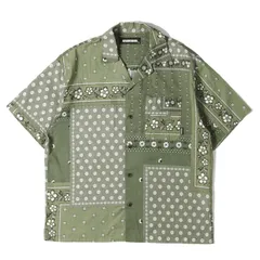 【美品】NEIGHBORHOOD ネイバーフッド シャツ オリーブドラブ サイズ:M | 22SS バンダナ柄 オープンカラー 半袖シャツ(BANDANA CHOPPED / C-SHIRT . SS) | トップス カジュアルシャツ【メンズ】【中古】のサムネイル