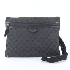 新品 未使用級】GUCCI グッチ キャンバス レザー メッセンジャー
