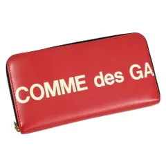 COMME DES GARCONS コムデギャルソン ロゴ ラウンドジップ レザー ウォレット 長財布 レッド 正規品 / 41031のサムネイル