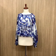 f001 L5 美品 Dolce & Gabbana ドルチェアンドガッバーナ シルク シースルー バルーンスリーブ 花柄 F72G7T HI1BJI 36サイズのサムネイル