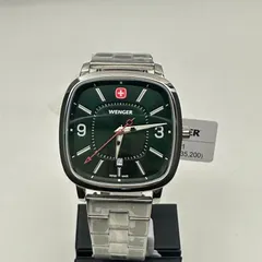 新品未使用☆WENGER ウェンガー VINTAGE SPORT ビンテージスポーツ　腕時計 01.1921.111 ステンレススチールケース(316L) グリーンダイヤル シルバーステンレススチールブレスレット クオーツ 50m防水【国内正規品】のサムネイル