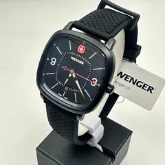 新品未使用☆WENGER ウェンガー VINTAGE SPORT ビンテージスポーツ　腕時計 01.1921.112 ステンレススチールケース(316L) ブルーダイヤル ブラックシリコンストラップ クオーツ 50m防水【国内正規品】のサムネイル