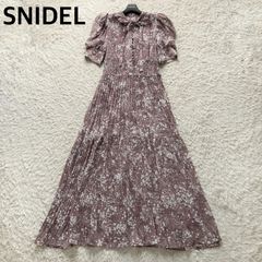 SNIDEL 新品未使用タグ付きウエストリブレースドレス ボルドー - メルカリ