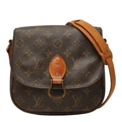 ルイ ヴィトン モノグラム ミニ サンクルー ショルダーバッグ M51244 ブラウン PVC レザー レディース LOUIS VUITTON【1-0271285】