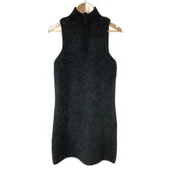 美品 25AW Stylevoice for xxx スタイルヴォイスフォー Harukiさんコラボ バックオープン起毛ニットワンピース 26WNO254133 F グレー レディース 古着 中古 USED