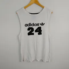 adidas Originals アディダスオリジナルス タンクトップ ナンバリング 24 ホワイト M 古着 ストリート スポーツMIXのサムネイル