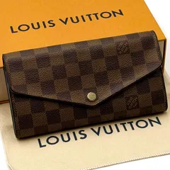 ルイヴィトン LOUIS VUITTON ダミエ ポルトフォイユ サラ 新型 NM 長財布 お札入れ ゴールド金具 男女兼用 ブラウン N63209