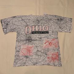 90s GREECE 都市プリント 総柄 半袖 tシャツ カットソー メンズ - メルカリ