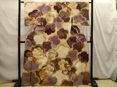 平和屋着物■訪問着　駒刺繍　吉祥ねじ梅文　金彩　正絹　逸品　AABI4091sxのサムネイル