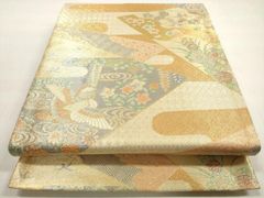 平和屋着物◎六通柄袋帯 正倉院鳳凰花文 金銀糸 三越扱い 正絹 逸品
